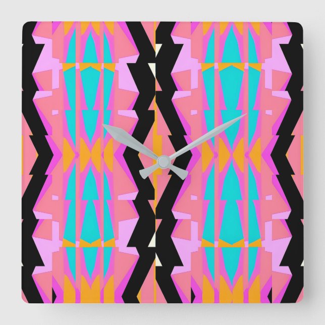Memphis Design Wire Fyrkantig Klocka (Framsida)
