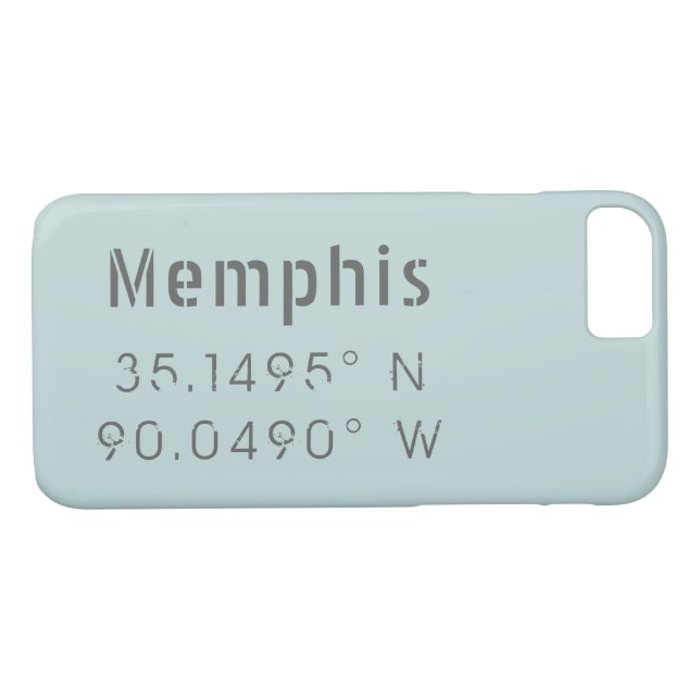 Memphis Latitude Longitud Case-Mate iPhone Skal (Baksida (horisontal))