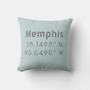 Memphis Longitud Latitude Dekorativ kudde