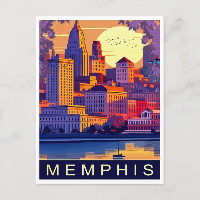 Memphis, Mississippifloden, Resa Vykort (Framsida)