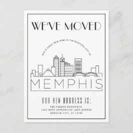 Memphis Modern Deco | Flyttmeddelande Meddelande Vykort
