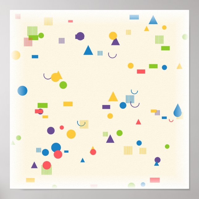 Memphis-mönster - Djärgt geometriskt tryck (Framsidan)