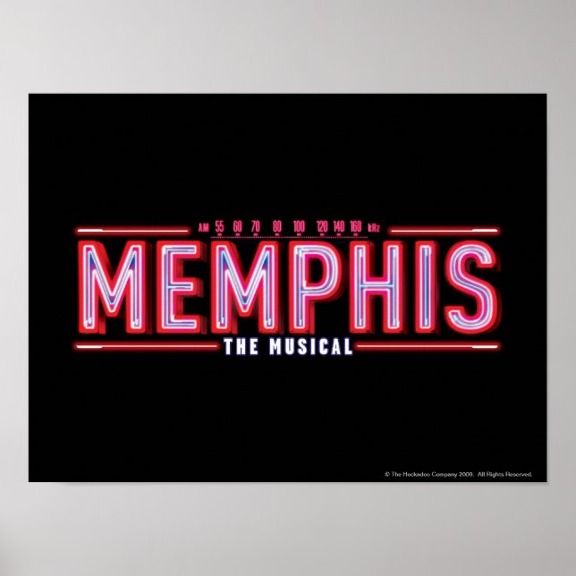 MEMPHIS - Musical Logotyp Poster (Framsidan)