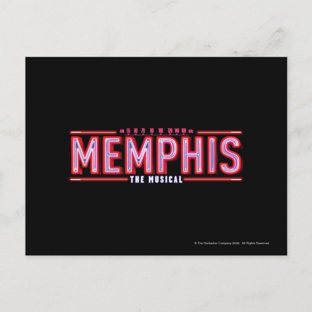 MEMPHIS - Musical Logotyp Vykort (Framsida)