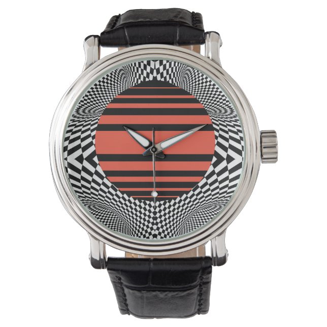 Memphis OpArt Armbandsur (Framsida)