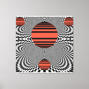 Memphis OpArt Canvastryck