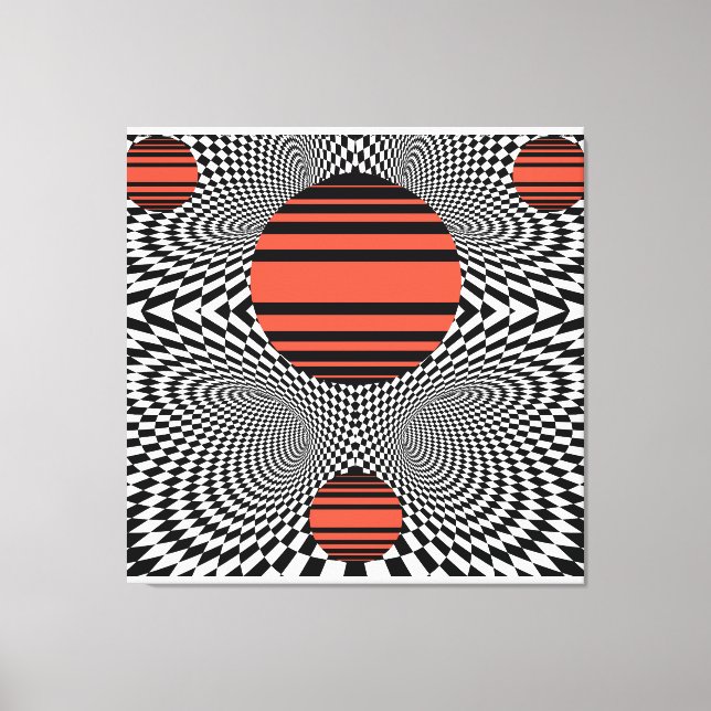 Memphis OpArt Canvastryck (Framsida)