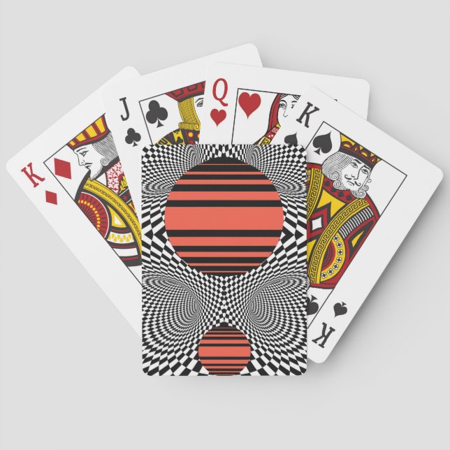 Memphis OpArt Casinokort (Baksidan)