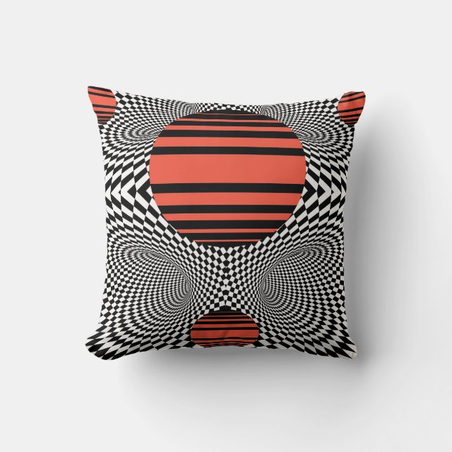 Memphis OpArt Kudde (Framsida)