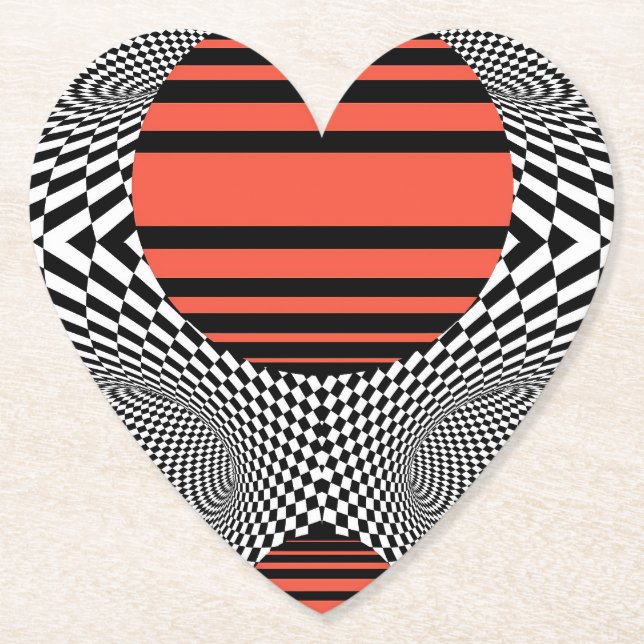 Memphis OpArt Underlägg Papper (Framsida)