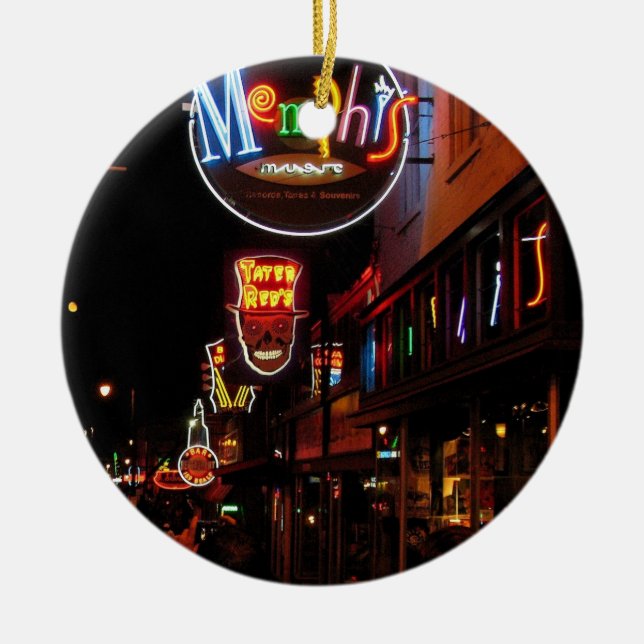 Memphis på träd julgransprydnad keramik (Framsidan)