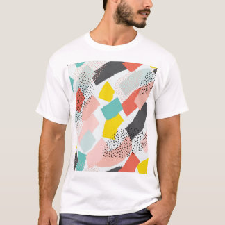 Memphis penseldrag: vintage mönster. t shirt