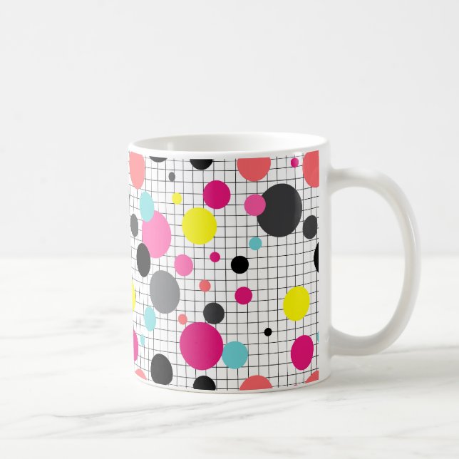Memphis polka dots kaffemugg (Höger)