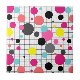 Memphis polka dots kakelplatta