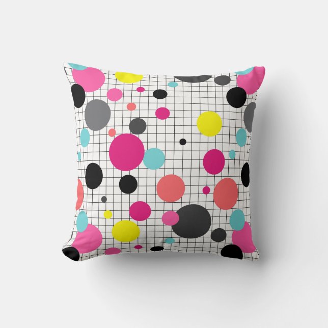 Memphis polka dots kudde (Framsida)