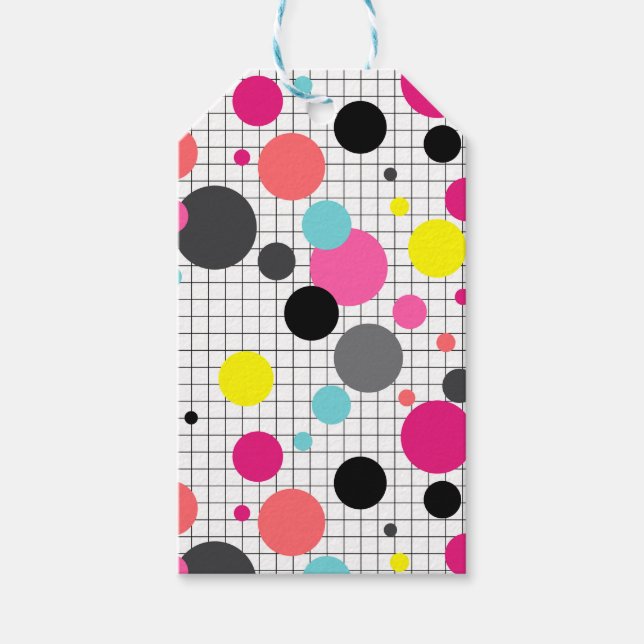 Memphis polka dots presentetikett (Framsidan)
