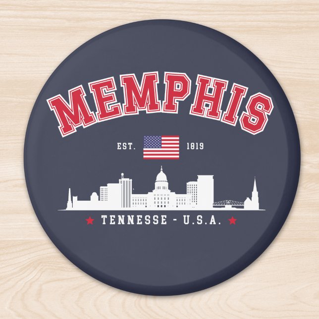 Memphis Skyline – Est. 1819 Southern Pride" Magnet (Skapare uppladdad)