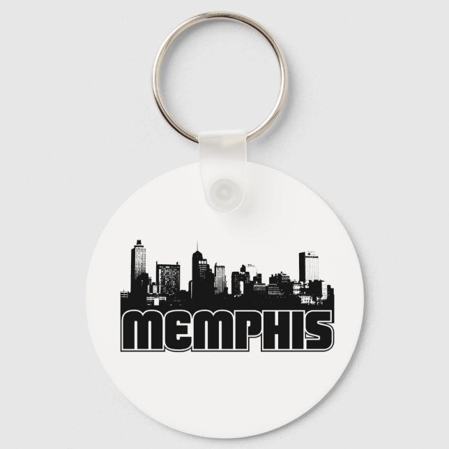 Memphis Skyline Nyckelring (Framsida)