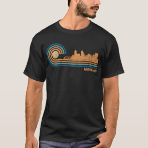 Memphis Skyline Retro Memphis Fläkt Tennessee T Shirt