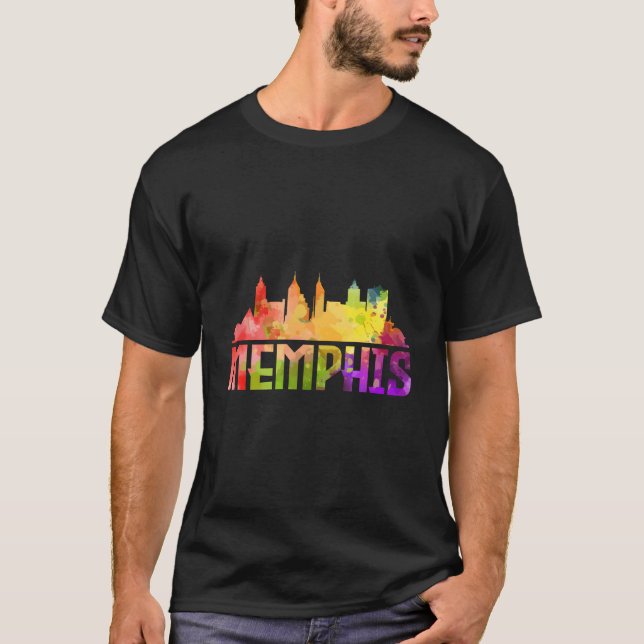 Memphis Skyline Tennessee T Shirt (Framsida)