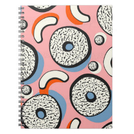 Memphis söt sömlös mönster anteckningsbok