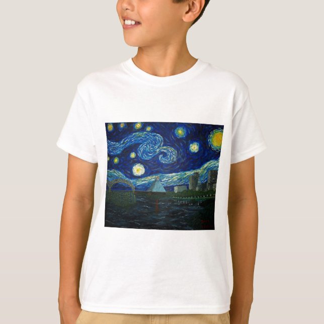 "Memphis Starry natt" vid jacken Lepper Tee Shirt (Framsida)