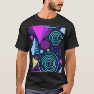 Memphis Stil Geometric Shapes T Shirt