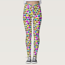 Memphis Stil Licorice AllEG Mönster Leggings