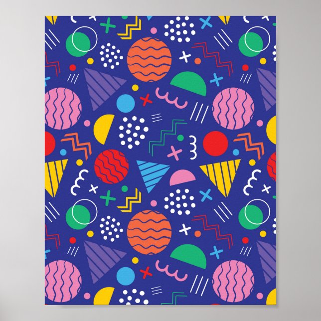 Memphis stil mönster poster (Framsidan)