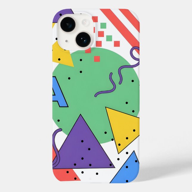 Memphis-stil Telefonfodral Dopamin Dekor Djärv Geo (Baksida)