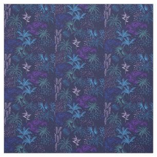Memphis Stil Tropical Ferns Handflatan Foliage DIY Tyg