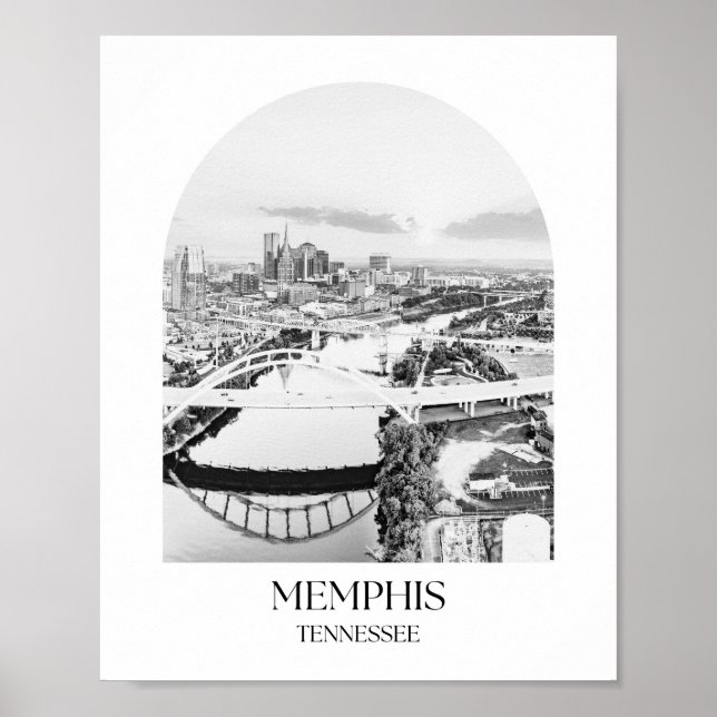 Memphis Tennessee Arch Photo Print Poster (Framsidan)