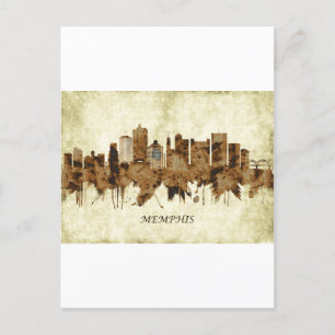 Memphis Tennessee Cityscape Inbjudan Vykort