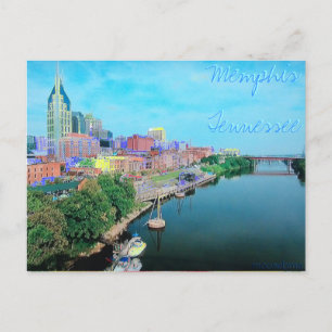 Memphis Tennessee Färgad Post Card Vykort