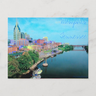 Memphis Tennessee Färgad Post Card Vykort