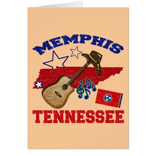 Memphis Tennessee Hälsningskort (Framsidan)