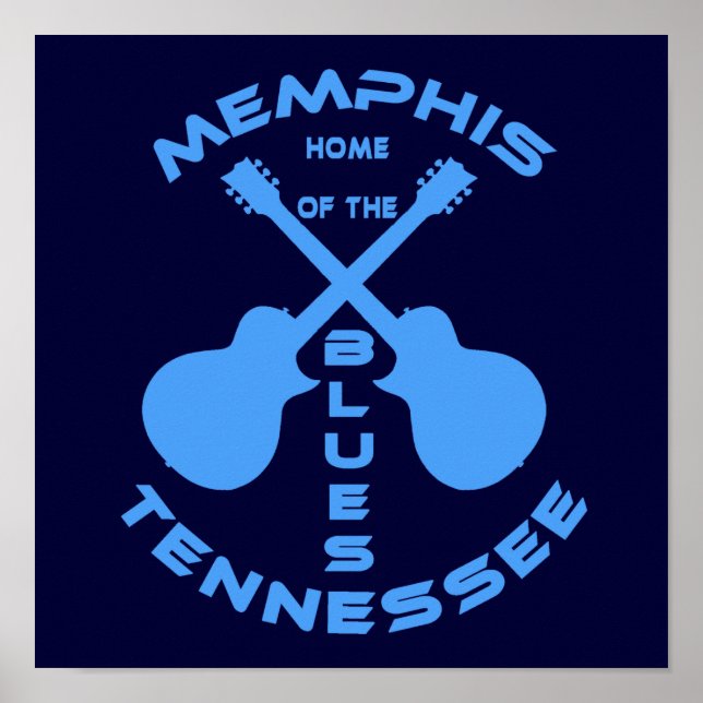 Memphis, Tennessee Home of the Blues Poster (Framsidan)