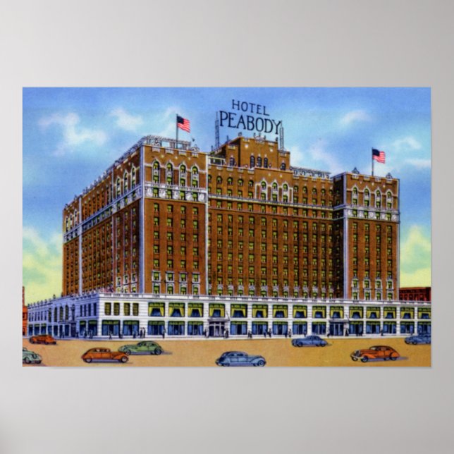 Memphis Tennessee Hotel Peabody Poster (Framsidan)