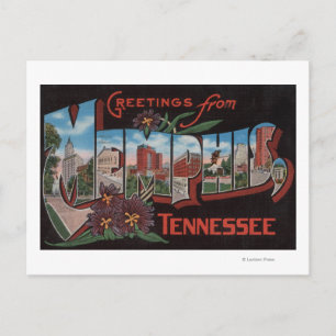 Memphis, Tennessee - Large Brev Scenes Vykort