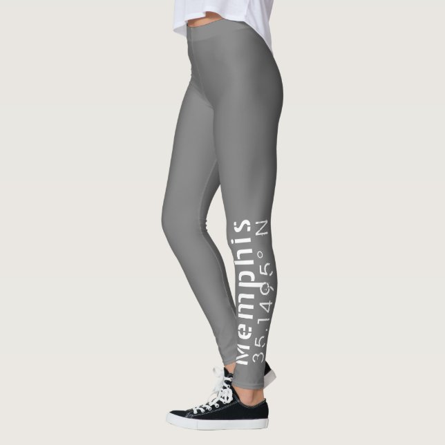 Memphis Tennessee Longitud Latitude Leggings (Vänster)