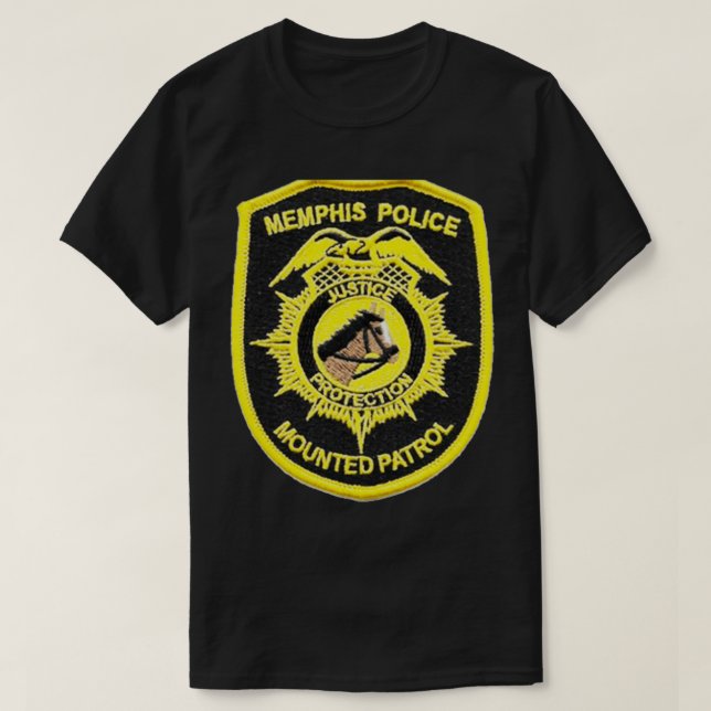 Memphis Tennessee Polisen Mounted Patrol T Shirt (Design framsida)