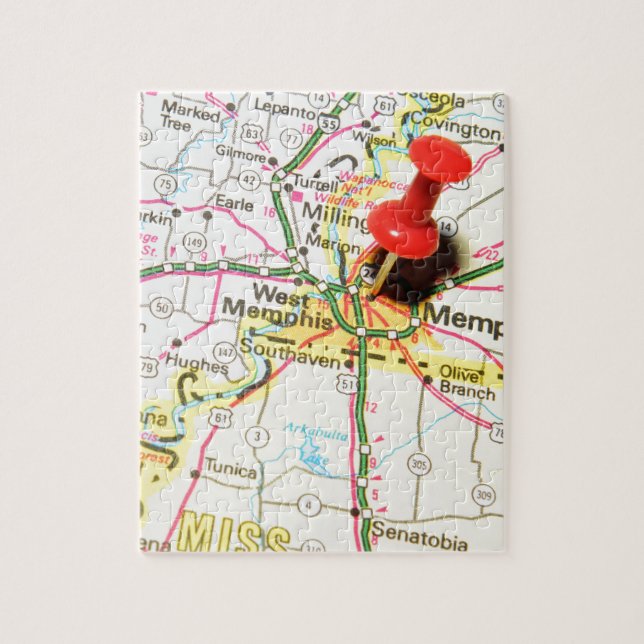 Memphis Tennessee Pussel (Vertikal)