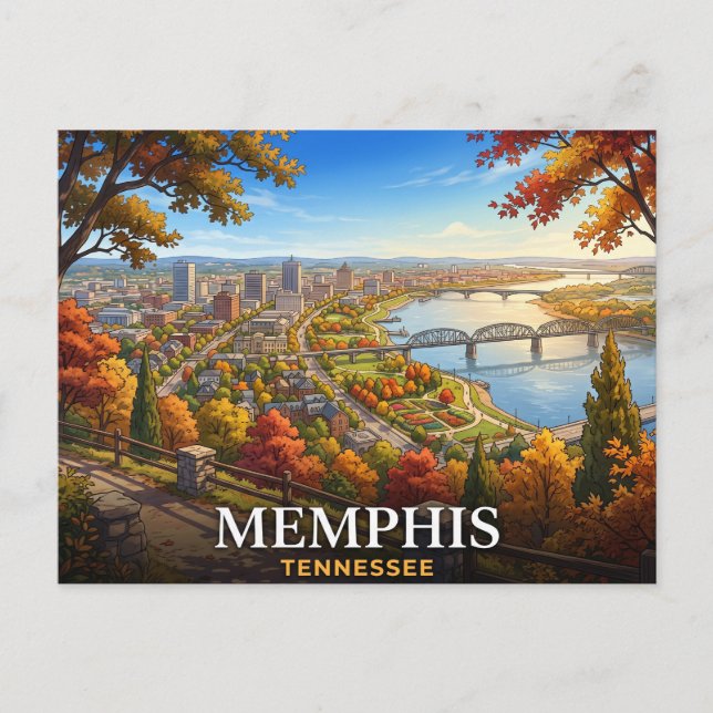 Memphis Tennessee Resa Vykort (Framsida)