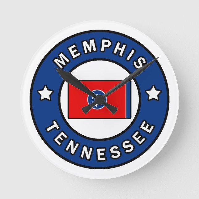 Memphis Tennessee Rund Klocka (Framsida)