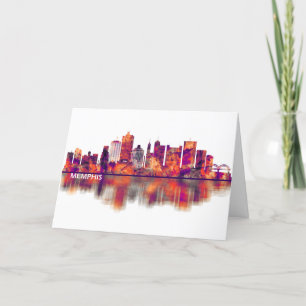 Memphis Tennessee Skyline Helgkort