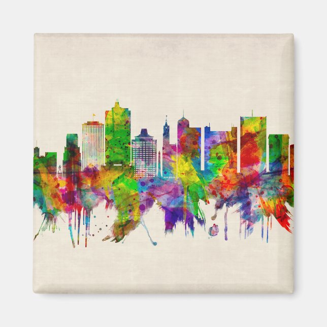 Memphis Tennessee Skyline Magnet (Framsidan)