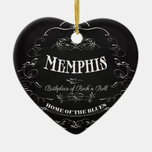 Memphis Tennessee - stad med Soul Julgransprydnad Keramik
