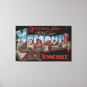 Memphis Tennessee - stora brevplatser 3 Canvastryck