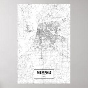 Memphis, Tennessee (svart på vitt) Poster
