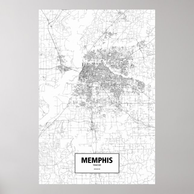 Memphis, Tennessee (svart på vitt) Poster (Framsidan)
